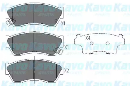 Комплект тормозных колодок (KAVO PARTS: KBP-8504)