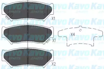 Комплект тормозных колодок (KAVO PARTS: KBP-8505)