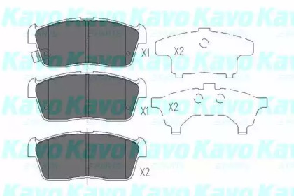 Комплект тормозных колодок (KAVO PARTS: KBP-8507)