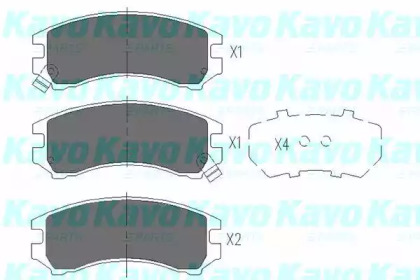 Комплект тормозных колодок (KAVO PARTS: KBP-8513)