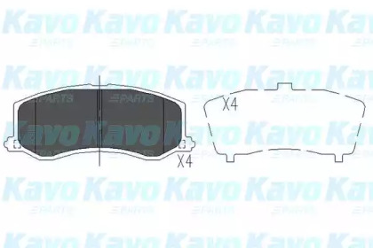 Комплект тормозных колодок (KAVO PARTS: KBP-8516)