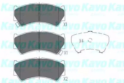 Комплект тормозных колодок (KAVO PARTS: KBP-8519)