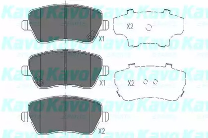 Комплект тормозных колодок (KAVO PARTS: KBP-8522)