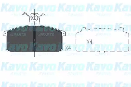 Комплект тормозных колодок (KAVO PARTS: KBP-8524)