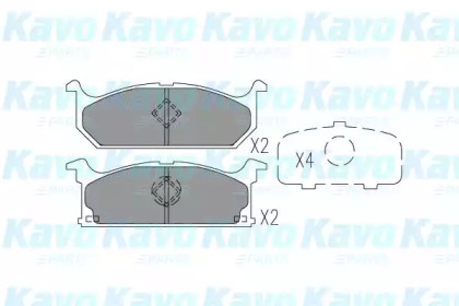 Комплект тормозных колодок (KAVO PARTS: KBP-8527)