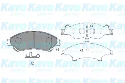 Комплект тормозных колодок (KAVO PARTS: KBP-8533)