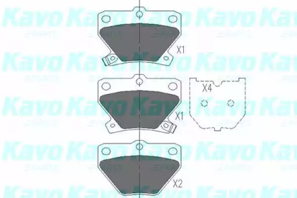 Комплект тормозных колодок (KAVO PARTS: KBP-9013)