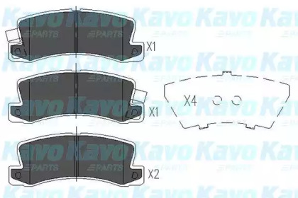 Комплект тормозных колодок (KAVO PARTS: KBP-9022)