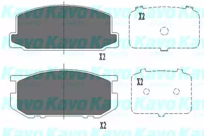 Комплект тормозных колодок (KAVO PARTS: KBP-9030)