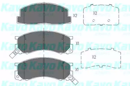 Комплект тормозных колодок (KAVO PARTS: KBP-9040)