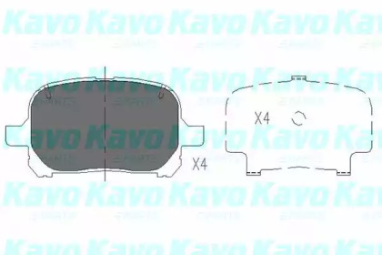 Комплект тормозных колодок (KAVO PARTS: KBP-9051)