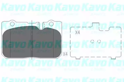 Комплект тормозных колодок (KAVO PARTS: KBP-9053)