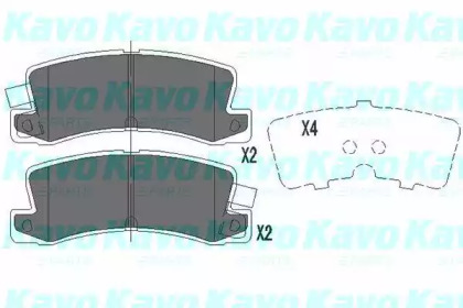 Комплект тормозных колодок (KAVO PARTS: KBP-9058)