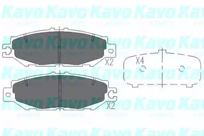 Комплект тормозных колодок (KAVO PARTS: KBP-9064)