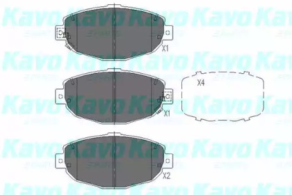 Комплект тормозных колодок (KAVO PARTS: KBP-9072)