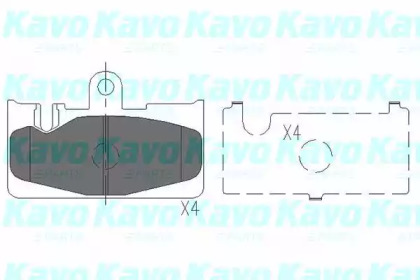 Комплект тормозных колодок (KAVO PARTS: KBP-9073)