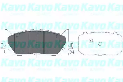 Комплект тормозных колодок (KAVO PARTS: KBP-9087)