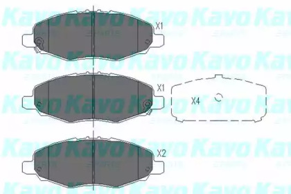 Комплект тормозных колодок (KAVO PARTS: KBP-9093)