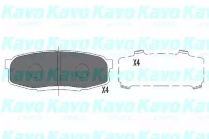 Комплект тормозных колодок (KAVO PARTS: KBP-9099)