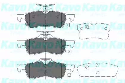 Комплект тормозных колодок (KAVO PARTS: KBP-9106)