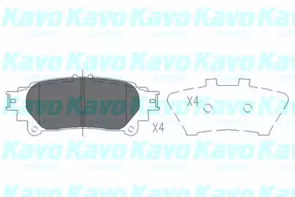 Комплект тормозных колодок (KAVO PARTS: KBP-9111)