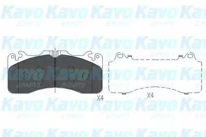 Комплект тормозных колодок (KAVO PARTS: KBP-9112)