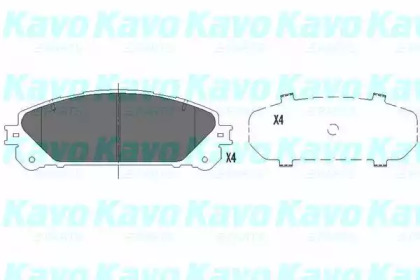 Комплект тормозных колодок (KAVO PARTS: KBP-9116)