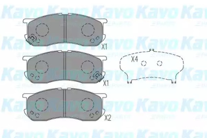 Комплект тормозных колодок (KAVO PARTS: KBP-9132)