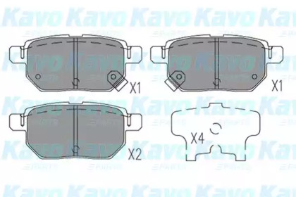 Комплект тормозных колодок (KAVO PARTS: KBP-9144)