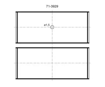 Вкладыш подшипника (GLYCO: 71-3929/4 STD)