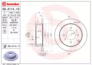 Тормозной диск (A.B.S.: 08.A114.11)