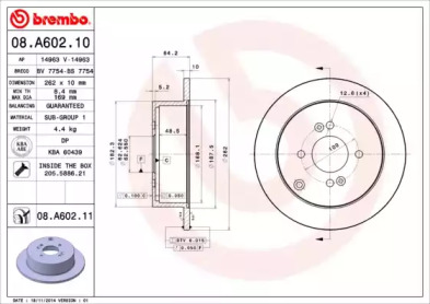 Тормозной диск (A.B.S.: 08.A602.10)