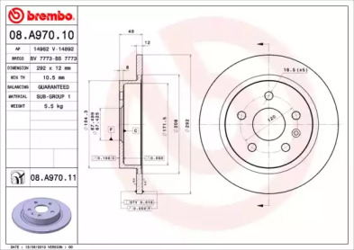 Тормозной диск (A.B.S.: 08.A970.11)