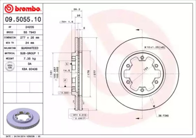 Тормозной диск (A.B.S.: 09.5055.10)