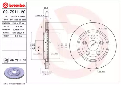 Тормозной диск (A.B.S.: 09.7911.21)