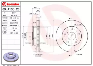 Тормозной диск (A.B.S.: 09.A130.20)