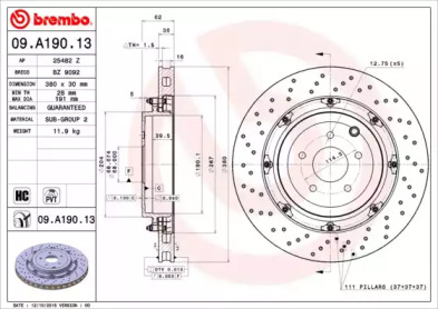 Тормозной диск (A.B.S.: 09.A190.13)