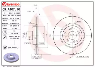 Тормозной диск (A.B.S.: 09.A407.11)