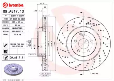 Тормозной диск (A.B.S.: 09.A817.11)