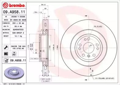 Тормозной диск (A.B.S.: 09.A958.11)