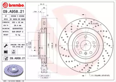 Тормозной диск (A.B.S.: 09.A958.21)