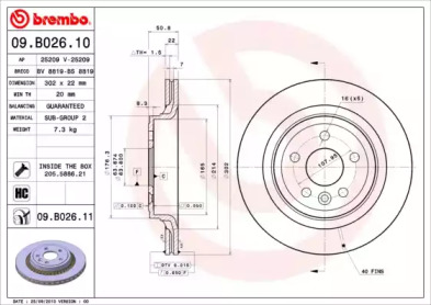 Тормозной диск (A.B.S.: 09.B026.11)