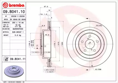 Тормозной диск (A.B.S.: 09.B041.11)