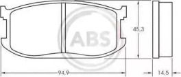 Комплект тормозных колодок (A.B.S.: 36453)