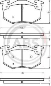 Комплект тормозных колодок (A.B.S.: 36580)