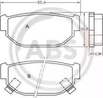 Комплект тормозных колодок (A.B.S.: 36614)