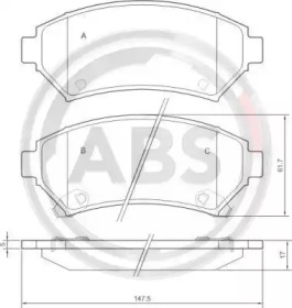 Комплект тормозных колодок (A.B.S.: 37015)