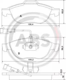 Комплект тормозных колодок (A.B.S.: 37064)