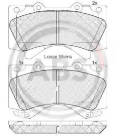 Комплект тормозных колодок (A.B.S.: 37701)
