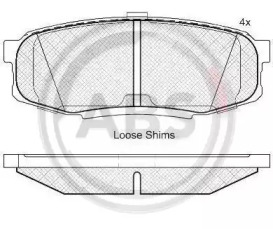 Комплект тормозных колодок (A.B.S.: 37702)